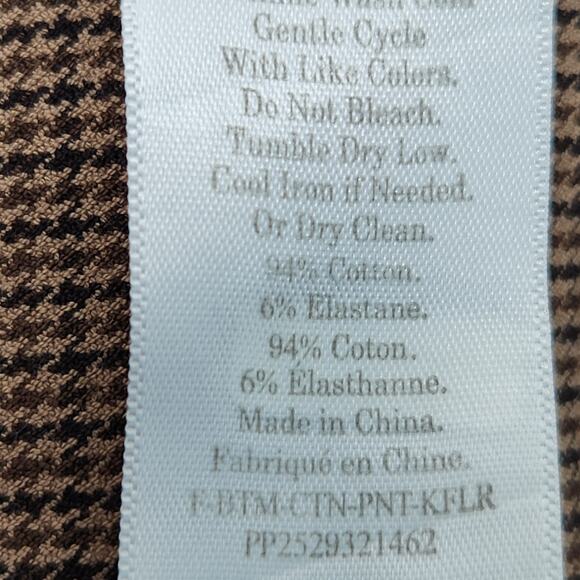 Everlane Brown Micro Plaid Cropped Work Academia Professor Pants Women's 2 - Picture 5 of 9